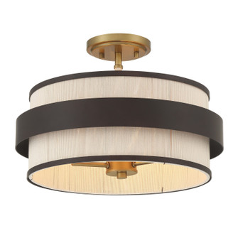 Harbor Wrap Three Light Semi Flush Mount in Dark Bronze (7|3685886)