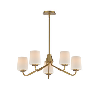 Durham Five Light Chandelier in Natural Aged Brass (16|12696WTNAB)