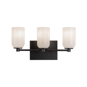 Nola Three Light Vanity in Black/Glossy Opal Glass (347|VL57718BKGO)