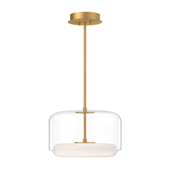 Enkel LED Pendant in Clear/Brushed Gold (347|PD70615CLBGUNV)