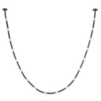 Corda LED Pendant in Black/Opal Glass (347|PD39317BKOPUNV010RT)