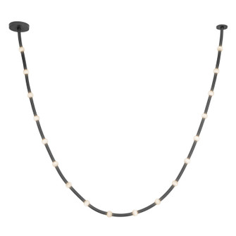 Corda LED Pendant in Black/Opal Glass (347|PD39317BKOPUNV010)