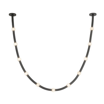 Corda LED Pendant in Black/Opal Glass (347|PD39310BKOPUNV010RT)