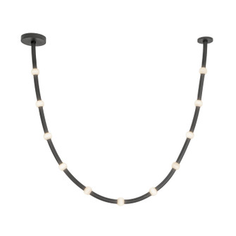 Corda LED Pendant in Black/Opal Glass (347|PD39310BKOPUNV010)