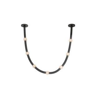 Corda LED Pendant in Black/Opal Glass (347|PD39307BKOPUNVRT)