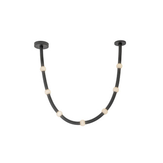 Corda LED Pendant in Black/Opal Glass (347|PD39307BKOPUNV)