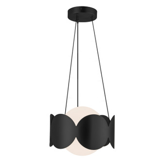 Ciel One Light Chandelier in Black/Opal Glass (347|CH59810BKOP)