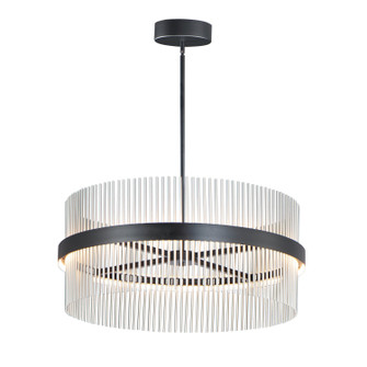 Chimes 5CCT LED Pendant in Black / Satin Nickel (86|E34257BKSN)
