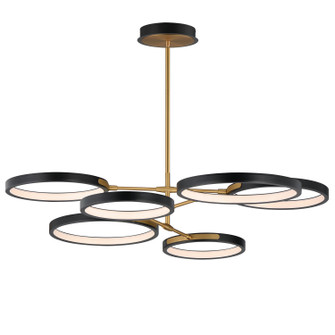 Hoopla LED Pendant in Black / Gold (86|E24328BKGLD)