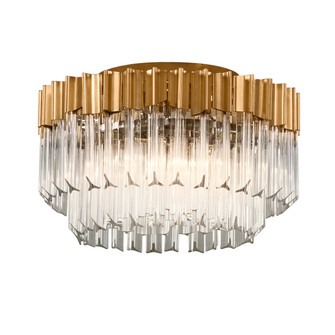 Charisma Three Light Semi Flush Mount in Gold Leaf (68|22033GLSS)