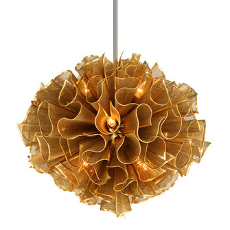 Pulse 12 Light Chandelier in Gold Leaf (68|218412GL)