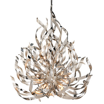 Graffiti 12 Light Chandelier in Silver Leaf/Stainless Steel (68|154412SLSS)