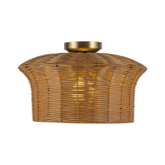 Kai One Light Semi-Flush Mount in Brushed Gold (452|SF641016BG)