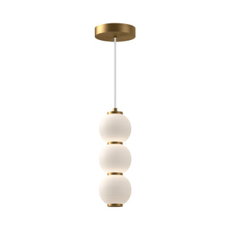 Bijou LED Pendant in Aged Gold/Opal Matte Glass (452|PD530313AGOPUNV)