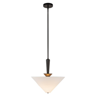Bridgette One Light Pendant in Matte Black/White Linen (452|PD497016MBWL)