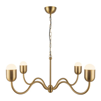 Effie Four Light Chandelier in Brushed Gold/Opal Glass (452|CH558439BGOP)