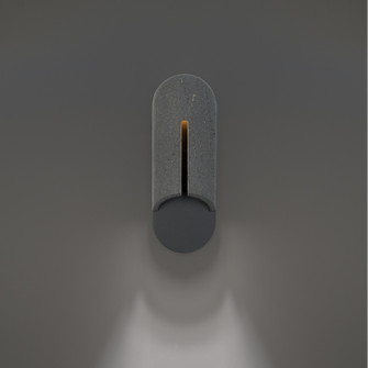 Clog LED Outdoor Wall Sconce in Beige Travertine/Aged Brass (281|WSW1051635WVAB)
