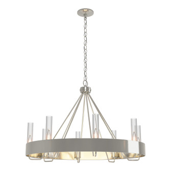 Banded Eight Light Chandelier in Sterling (39|105040SKT85ZM0611)