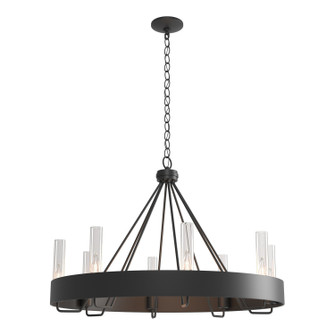 Banded Eight Light Chandelier in Black (39|105040SKT10ZM0611)