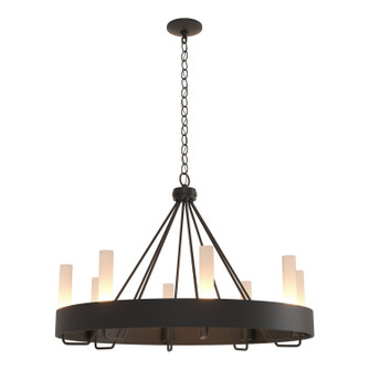 Banded Eight Light Chandelier in Black (39|105040SKT10FD0611)