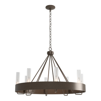 Banded Eight Light Chandelier in Bronze (39|105040SKT05ZM0611)