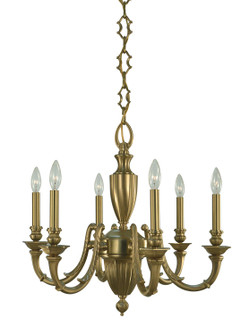 Wellesley Six Light Chandelier in Brushed Brass (8|5946BR)
