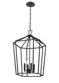 Hylena Four Light Chandelier in Textured Black (59|91804TBK)
