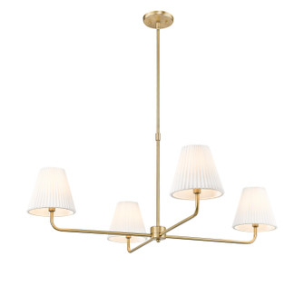 Ami Four Light Chandelier in Vintage Brass (59|25104VB)