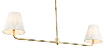 Ami Two Light Island Chandelier in Vintage Brass (59|25102VB)