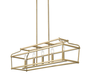 Nellita Five Light Chandelier in Vintage Brass (59|19105VB)