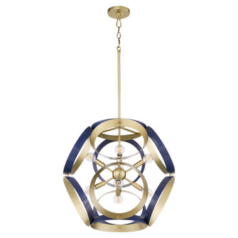 Domain Eight Light Pendant in Blue|Aged Brass (19|86583280)