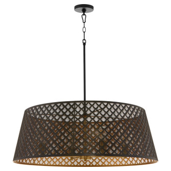 Benedict Four Light Pendant in Matte Black|Aged Brass (19|821745980)