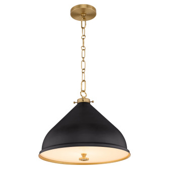 Bonnel One Light Pendant in Matte Black|Aged Brass (19|6863165980)