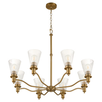 Lawton Eight Light Chandelier in Brushed Brass (19|6803847)
