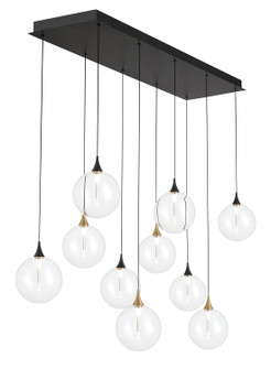 Iissa LED Linear Chandelier in Gold-Black Mix (40|48934015)