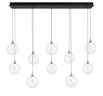 Ten Light Chandelier in Gold (40|48932011)