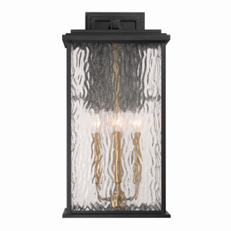 Estate Four Light Outdoor Wall Sconce in Black, Brass (78|AC9274BK)