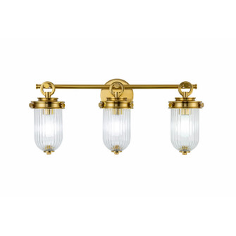 Myla Three Light Bathroom Vanity in Vintage Brass (78|AC12023BR) Myla Three Light Bathroom Vanity in Vintage Brass (78|AC12023BR)