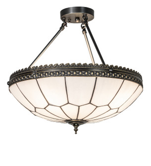 Vincent Four Light Semi-Flushmount in Weathered Antique Brass (57|281066) Vincent Four Light Semi-Flushmount in Weathered Antique Brass (57|281066)