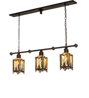 Cottage Mission Three Light Island Pendant in Mahogany Bronze (57|278798)