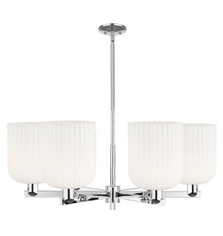 Arcadia Six Light Chandelier in Polished Chrome (405|7166CRPCG5598GWH)