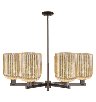 Arcadia Six Light Chandelier in Oil Rubbed Bronze (405|7166CROBG5598ME)