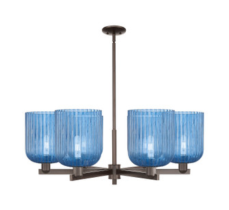 Arcadia Six Light Chandelier in Oil Rubbed Bronze (405|7166CROBG5598BL)