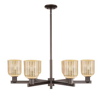 Arcadia Six Light Chandelier in Oil Rubbed Bronze (405|7166CROBG5595ME)