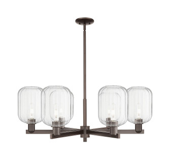 Arcadia Six Light Chandelier in Oil Rubbed Bronze (405|7166CROBG4607CL)