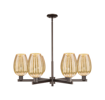 Arcadia Six Light Chandelier in Oil Rubbed Bronze (405|7166CROBG4576ME)