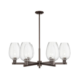 Arcadia Six Light Chandelier in Oil Rubbed Bronze (405|7166CROBG4576CL)