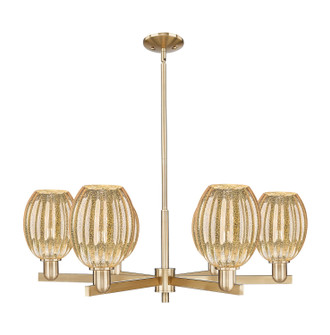 Arcadia Six Light Chandelier in Champagne Bronze (405|7166CRCBG4596ME)