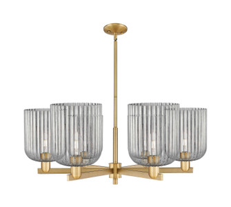 Arcadia Six Light Chandelier in Brushed Brass (405|7166CRBBG5598SM)