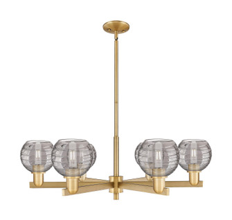 Arcadia Six Light Chandelier in Brushed Brass (405|7166CRBBG12136SM)